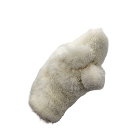 Vintage Mary Johnson 1981 White fluffy bunny hand puppet - Picture 10 of 13
